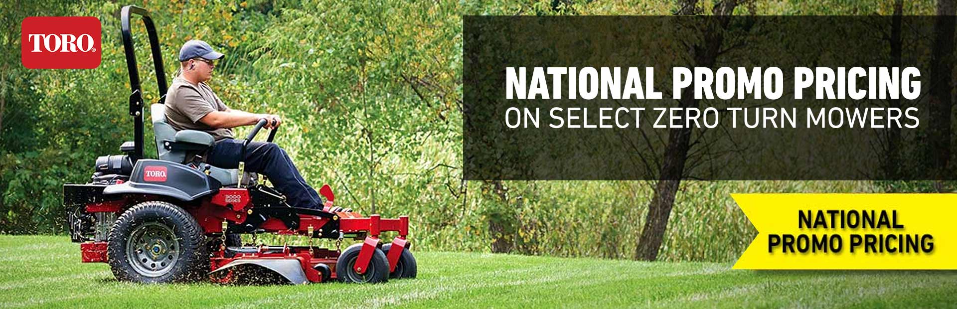 Toro: National Promo Pricing On Select Zero Turn Mowers